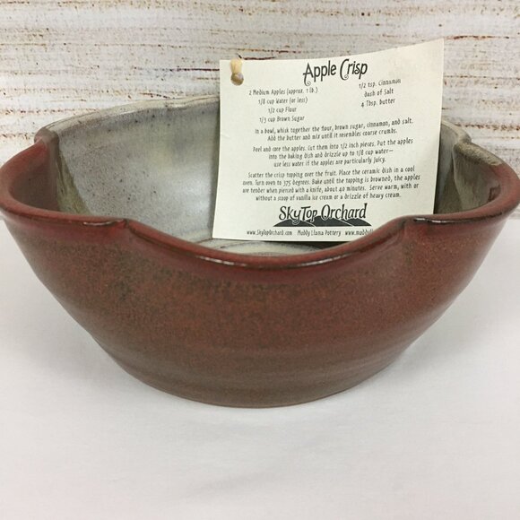 Sky Top Orchard Pottery Scalloped Bowl Flat Rock North Carolina - Picture 2 of 10